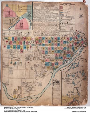 The first printed map of Saint Paul Minnesota - Rare & Antique Maps